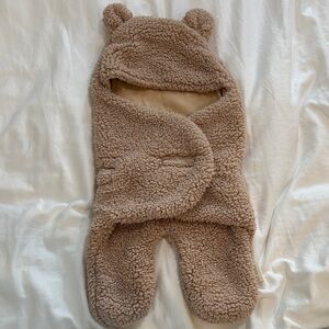 Cozy Tan Baby Bear Onesie 0-6M